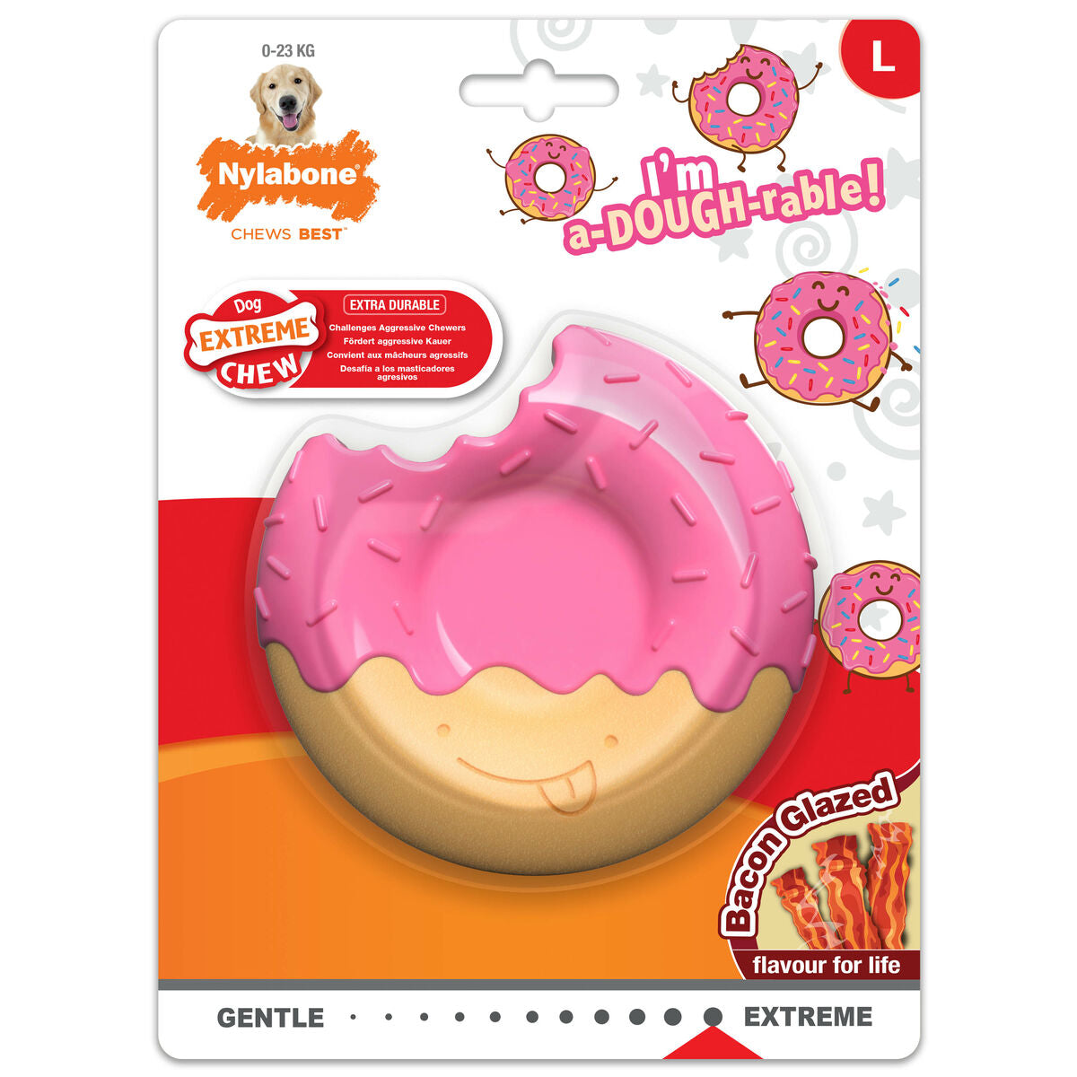 Dog toy Nylabone Pink Bacon L-2