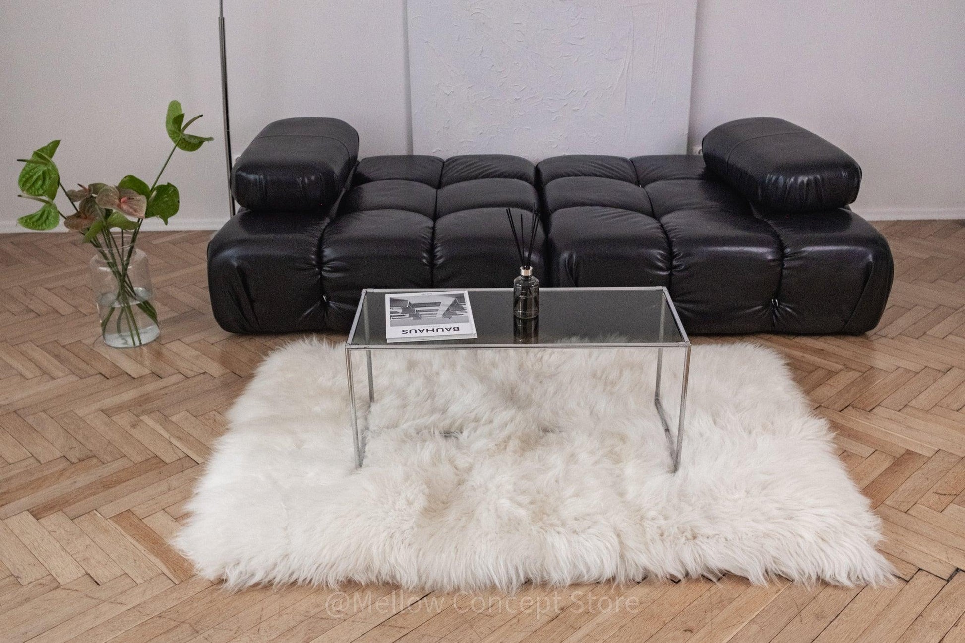 Natural Sheepskin Ivory Carpet - Rectangle-0