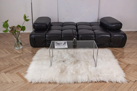 Natural Sheepskin Ivory Carpet - Rectangle-0
