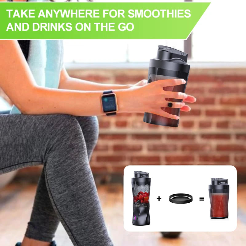 Portable Electric Blender 24oz – USB Rechargeable Juicer for Shakes & Smoothies