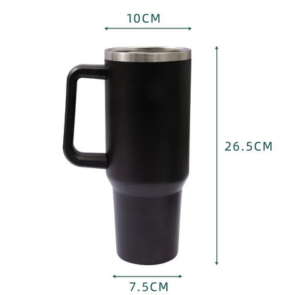 40oz Insulated Travel Tumbler with Straw & Handle